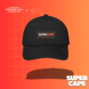 SuperCape Black Embroidery Logo Cap
