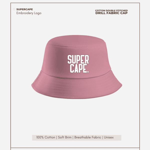 SuperCape Logo Pink Bucket Hat
