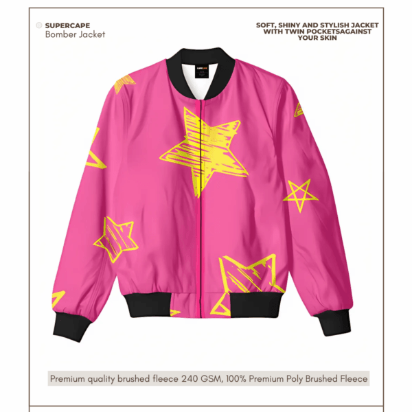 Yellow Star Unisex Bomber Jacket