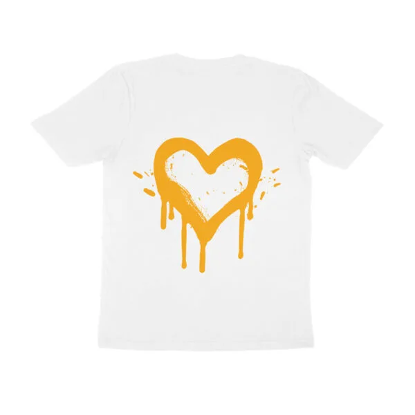 Yellow Heart - Artist Print Regular Fit Unisex Tshirt - Image 2