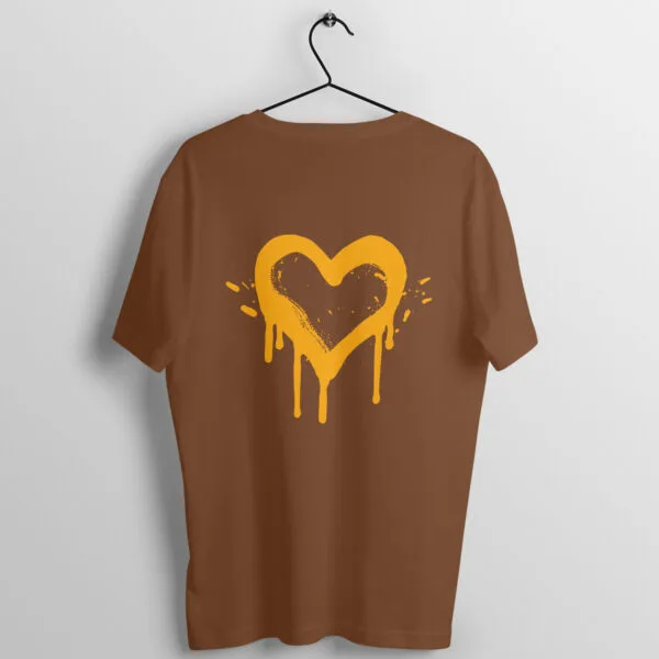 Yellow Heart - Artist Print Regular Fit Unisex Tshirt - Image 4