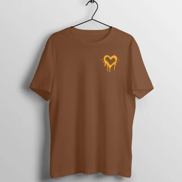 Yellow Heart - Artist Print Regular Fit Unisex Tshirt - Image 3