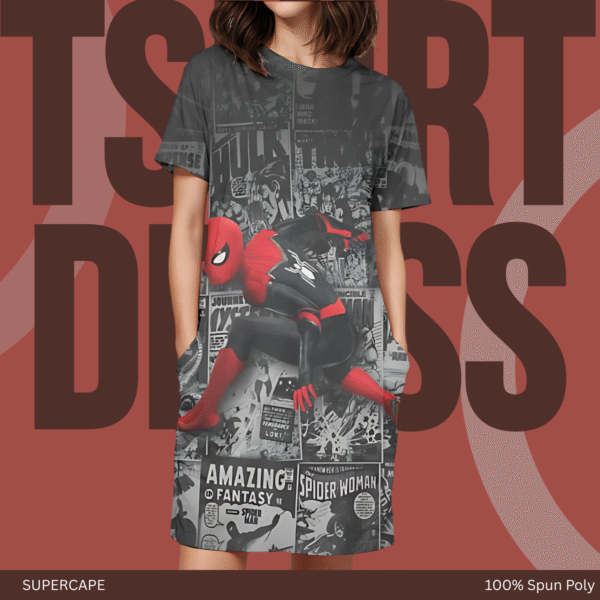 Black Spider Tshirt Dress