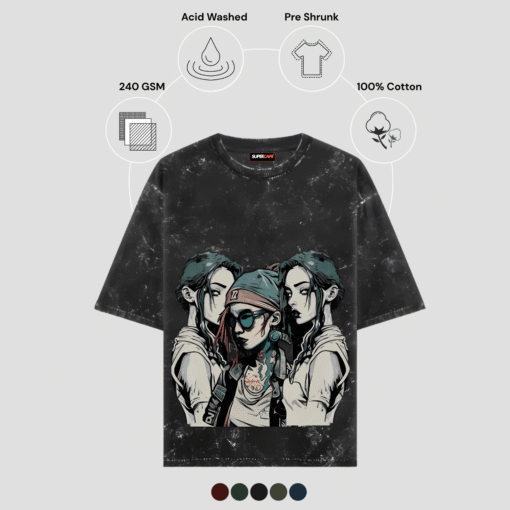 Rider - Unisex Acid Wash Tshirt